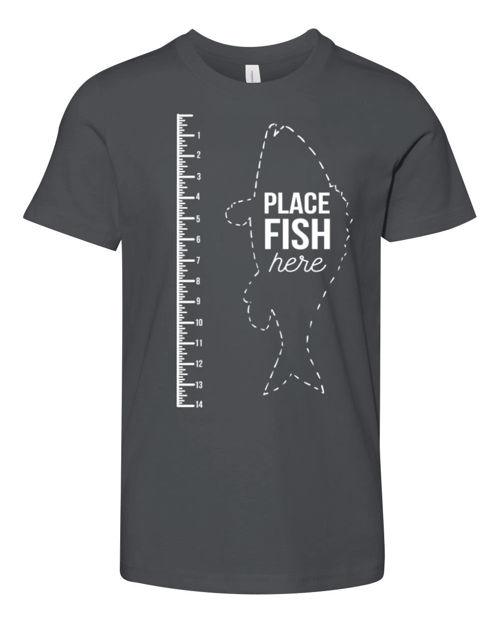 Fishing Ruler Fisherman Vintage Fly Fishing Retro Youth Unisex Jersey Tee
