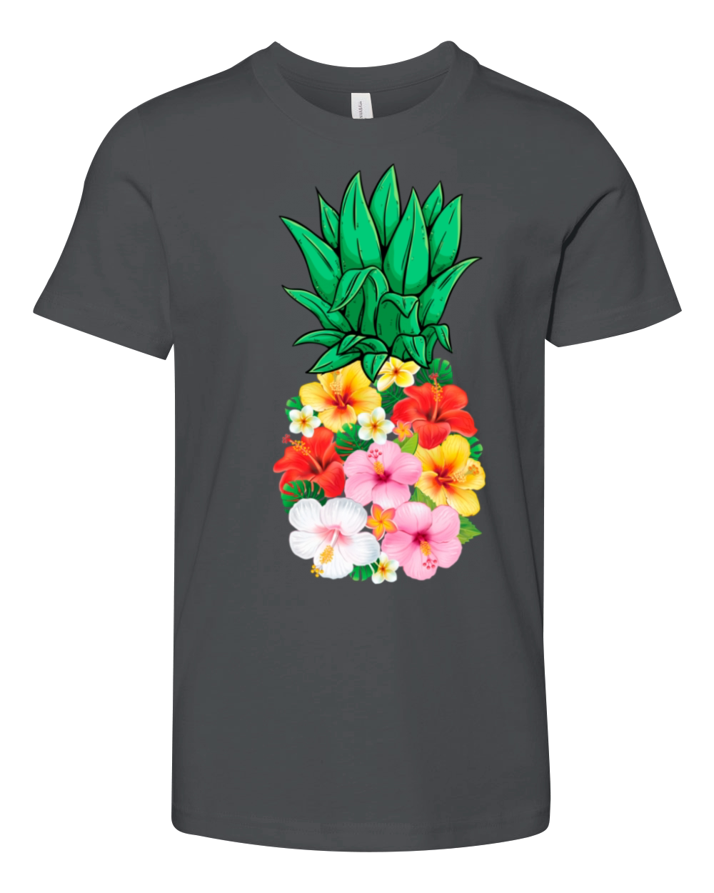 Hawaiian Pineapple Flower Aloha Vintage Hawaii Youth Unisex Jersey Tee