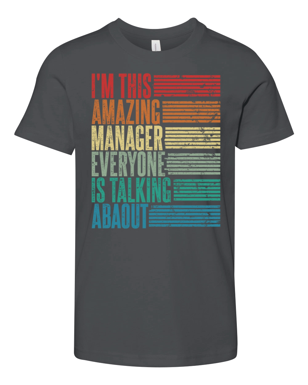Vintage Manager Profession Gift Retro Youth Unisex Jersey Tee
