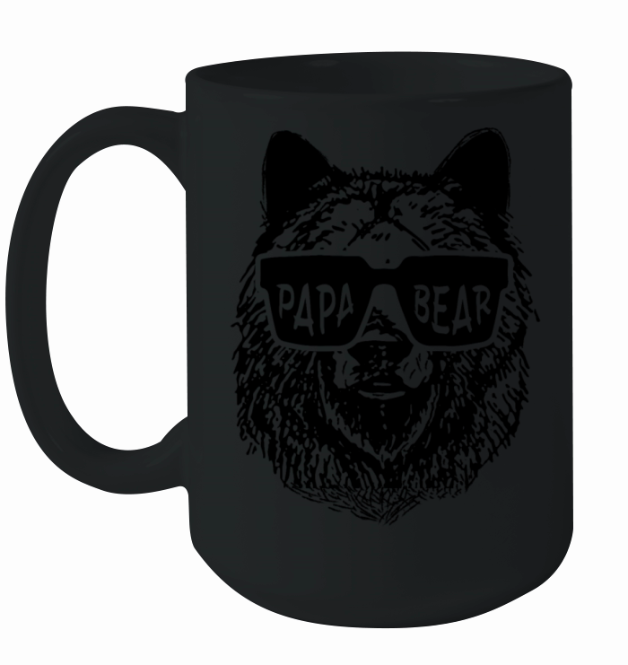 Papa Bear Cool Sunglasses Ceramic Mug