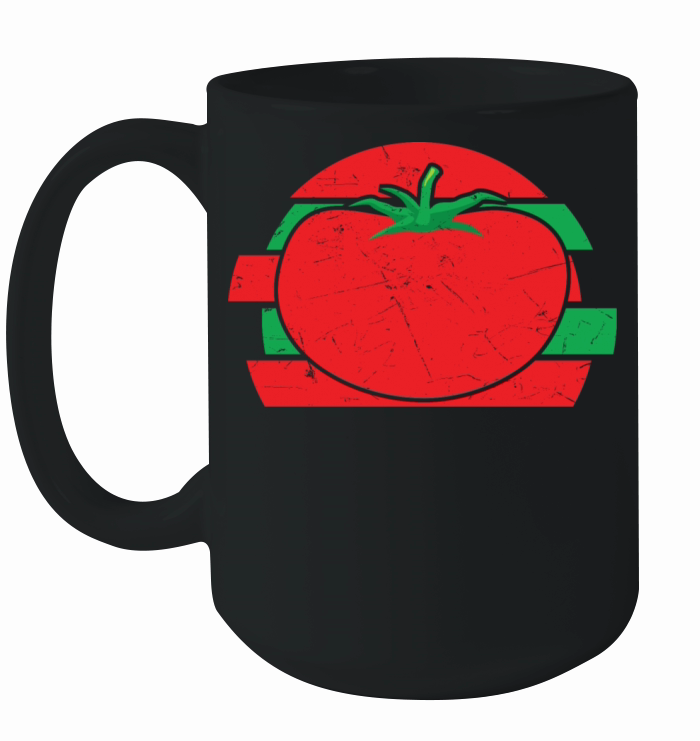 Vintage Tomato Distressed Ceramic Mug