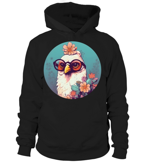 Retro Style 80s 90s Vintage Chicken Lovers Hoodie Unisex