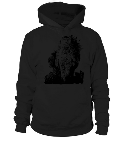 Vintager Astronaut Walks In The Moondust Nebula Hoodie Unisex