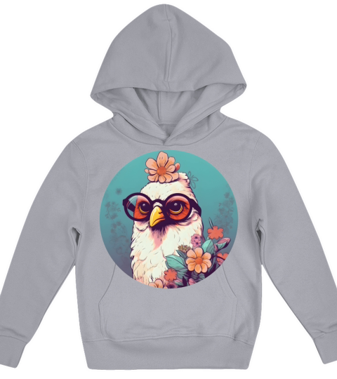 Retro Style 80s 90s Vintage Chicken Lovers Kids Hoodie