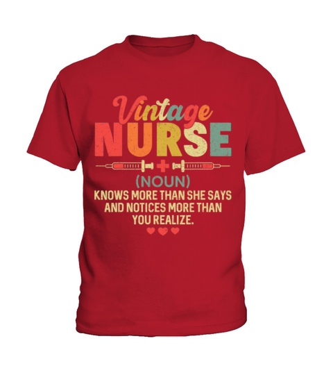 Vintage Nurse Definition Hospital Kids T-Shirt