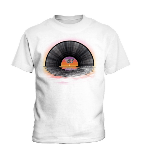 Vintage Vibes Vinyl Record Collector Kids T-Shirt