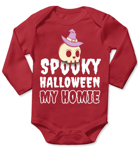 Spooky Halloween My Homie Long Sleeve Baby One-Piece