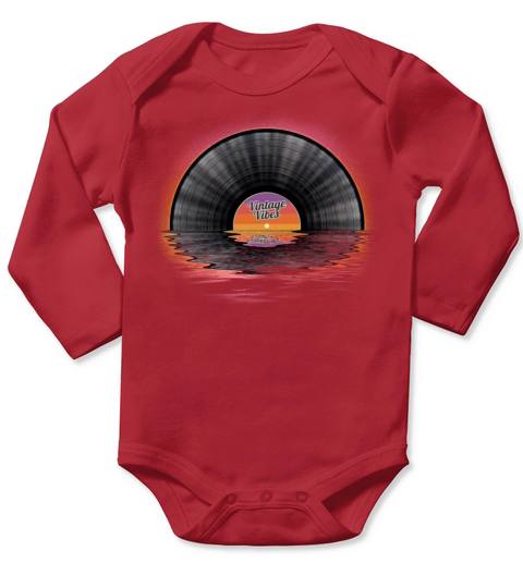 Vintage Vibes Vinyl Record Collector Long Sleeve Baby One-Piece