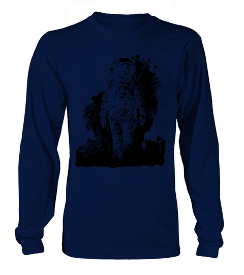 Vintager Astronaut Walks In The Moondust Nebula Long sleeved Unisex