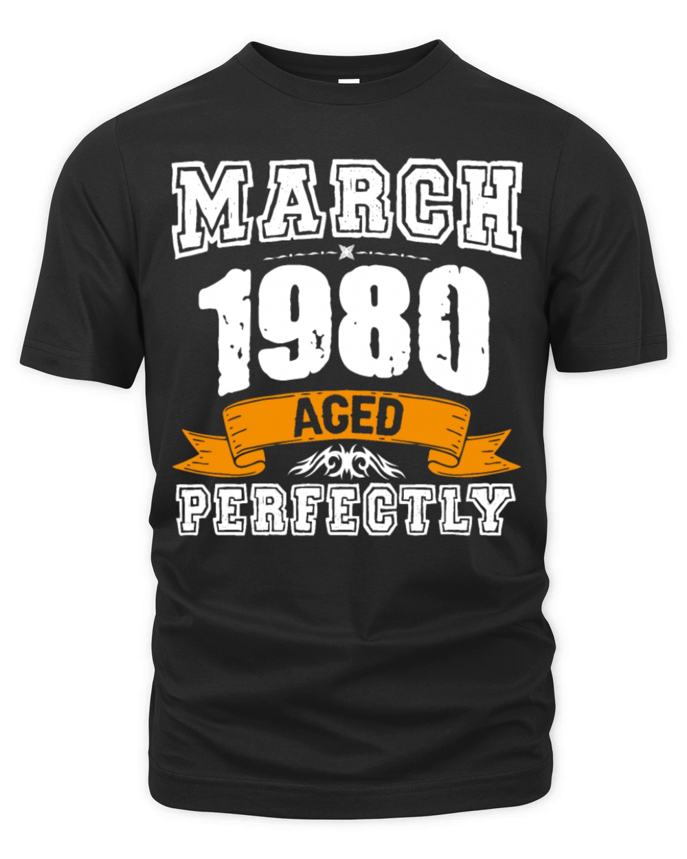 March 1980 Vintage Birthday Present Organic Unisex T-shirt