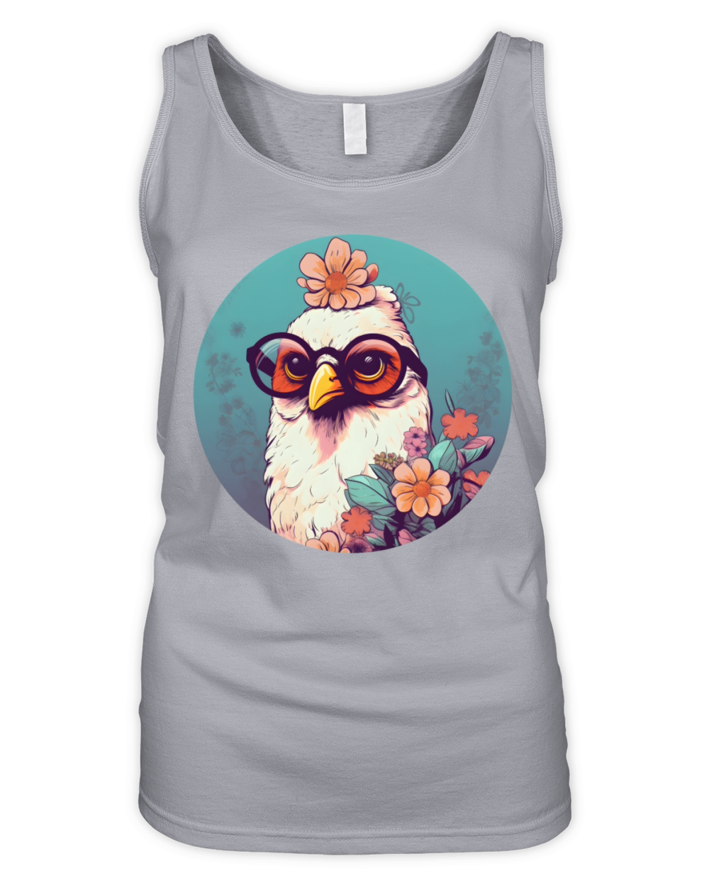 Retro Style 80s 90s Vintage Chicken Lovers Organic Women's Tank Top