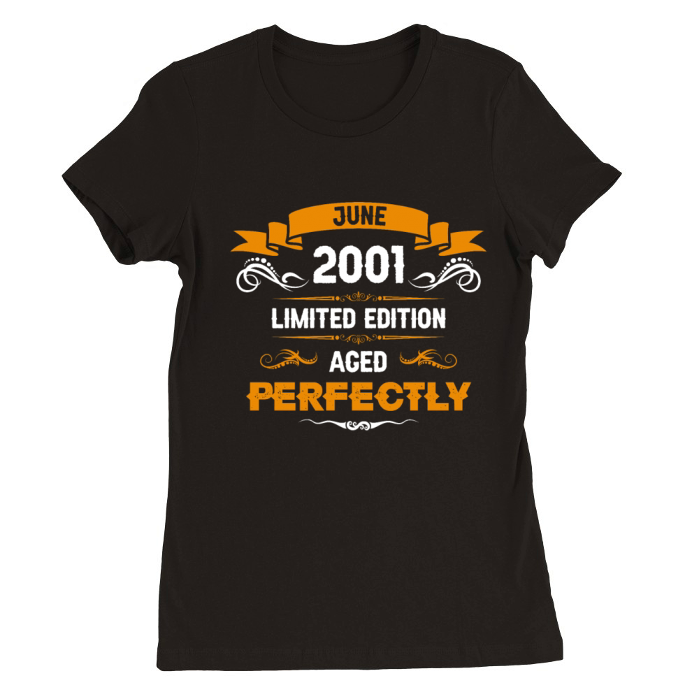 June 2001 Vintage Birthday Present Premium Womens Crewneck T-shirt