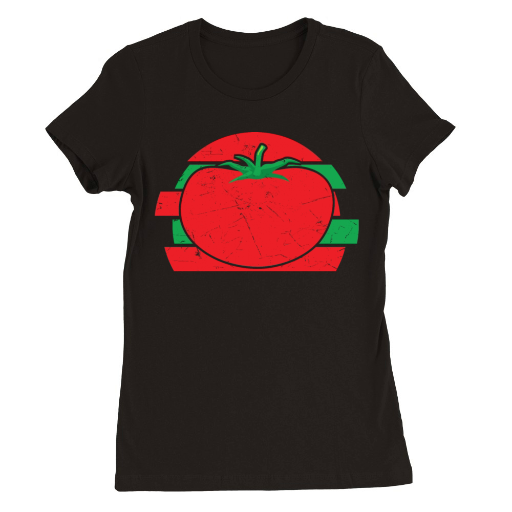 Vintage Tomato Distressed Premium Womens Crewneck T-shirt