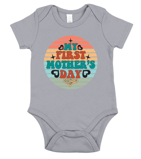Retro first mother’s day Short Sleeve Baby One-Piece