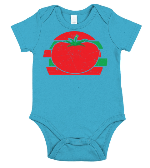 Vintage Tomato Distressed Short Sleeve Baby One-Piece