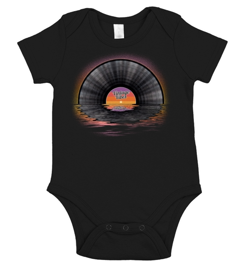 Vintage Vibes Vinyl Record Collector Short Sleeve Baby One-Piece