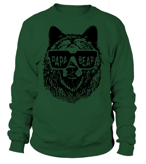 Papa Bear Cool Sunglasses Sweatshirt Unisex