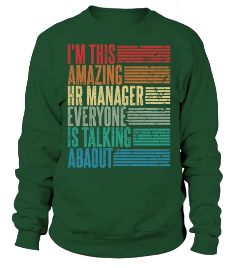Vintage Hr Manager Profession Gift Retro Sweatshirt Unisex