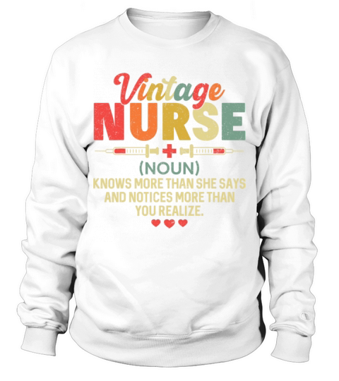 Vintage Nurse Definition Hospital Sweatshirt Unisex