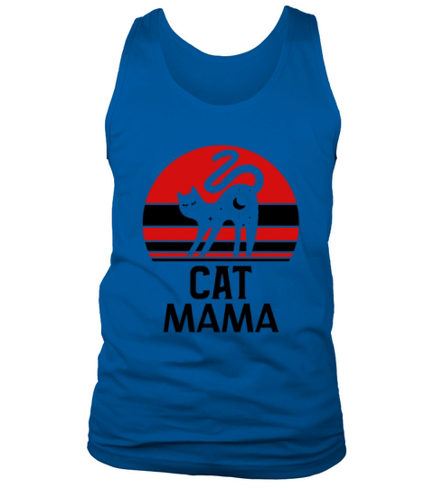 Cat Mama Vintage 80s Style Retro Graphic Tee Tank Top Unisex
