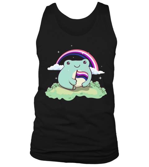 Gender Fluid Pride Flag Cute Frog Subtle LGBTQ Tank Top Unisex