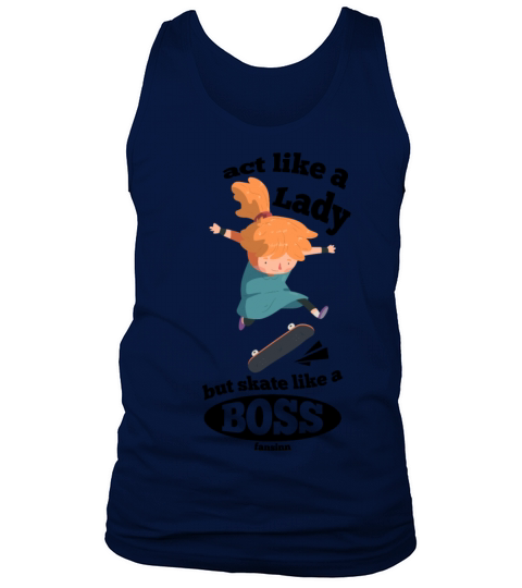 Girl drives skateboard Tank Top Unisex