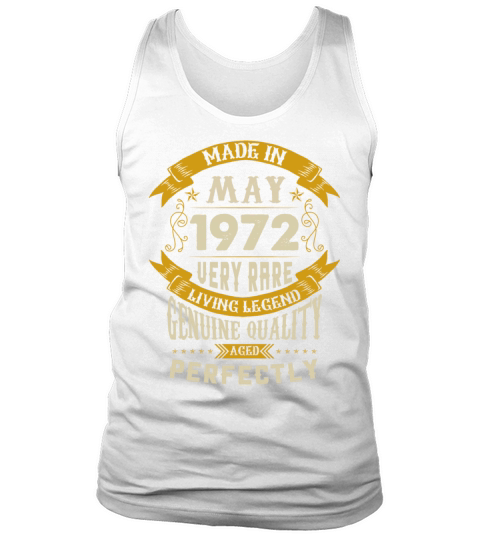 May 1972 Vintage Birthday Present Tank Top Unisex
