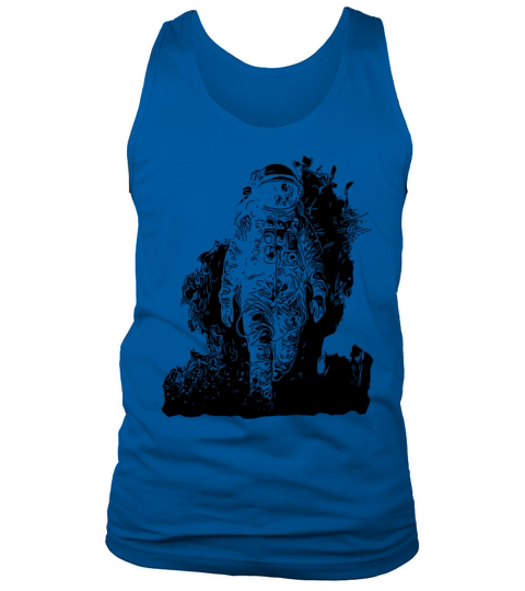 Vintager Astronaut Walks In The Moondust Nebula Tank Top Unisex