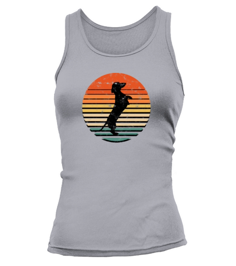 Dachshund Vintage Silhouette 60s 70s Retro grunge Tank top Woman