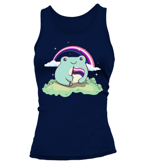 Gender Fluid Pride Flag Cute Frog Subtle LGBTQ Tank top Woman