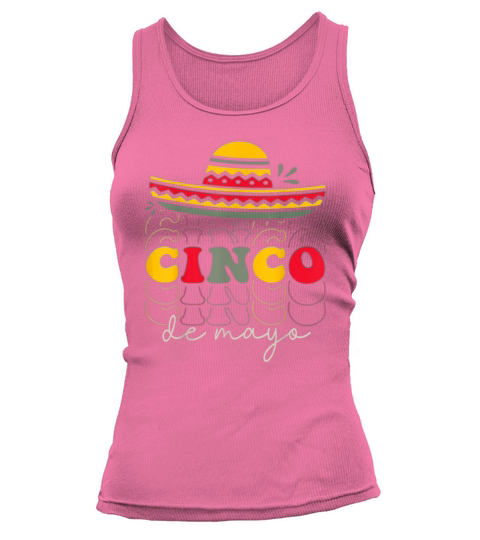 happy cinco de mayo groovy funny Mexican Fiesta Tank top Woman