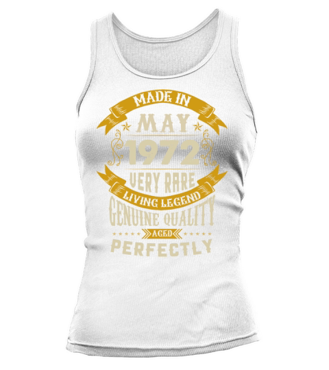 May 1972 Vintage Birthday Present Tank top Woman