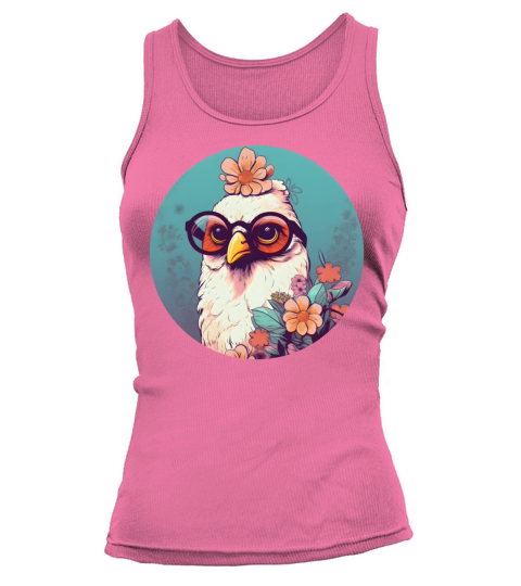 Retro Style 80s 90s Vintage Chicken Lovers Tank top Woman