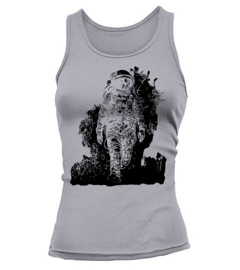 Vintager Astronaut Walks In The Moondust Nebula Tank top Woman