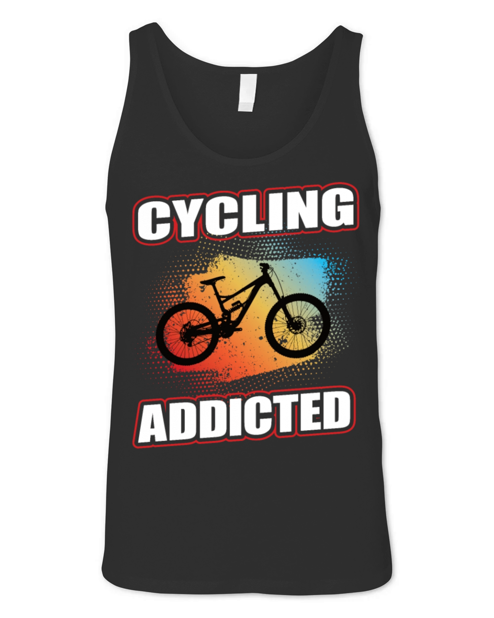 Cycling Addicted Mountain Bike MTB Bike Wheel Unisex Jersey Tank