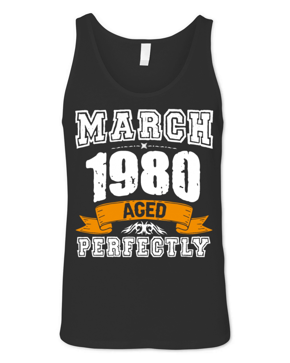 March 1980 Vintage Birthday Present Unisex Jersey Tank