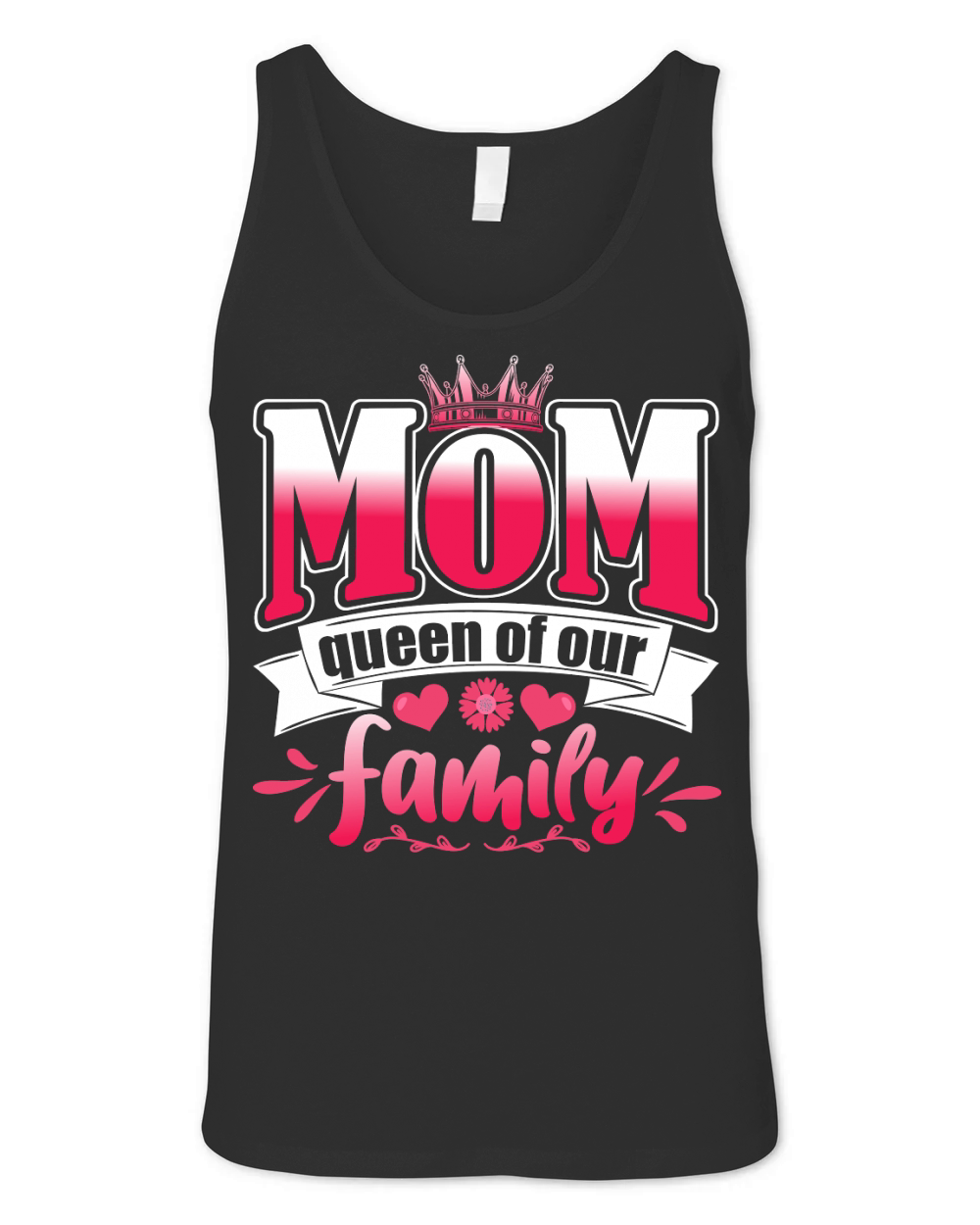 Mom Queen Of Our Family Unisex Jersey Tank