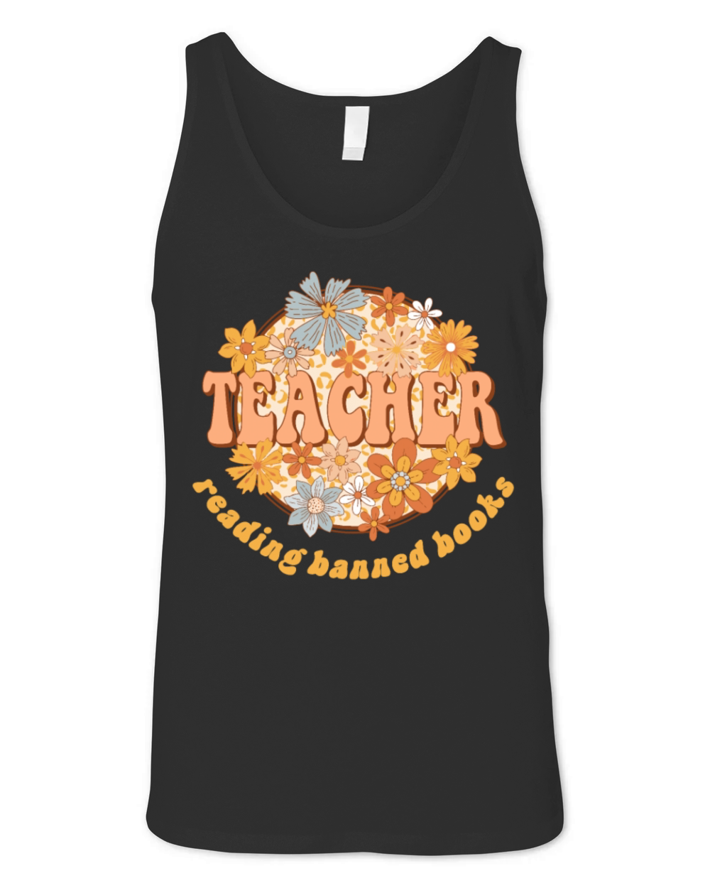 TEACHER reading banned books Unisex Jersey Tank