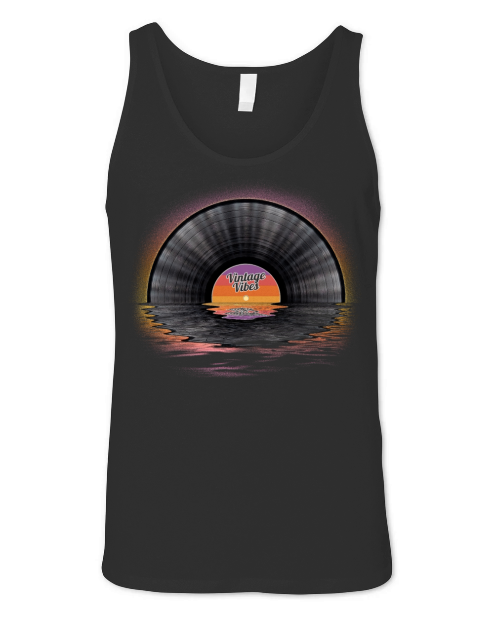 Vintage Vibes Vinyl Record Collector Unisex Jersey Tank