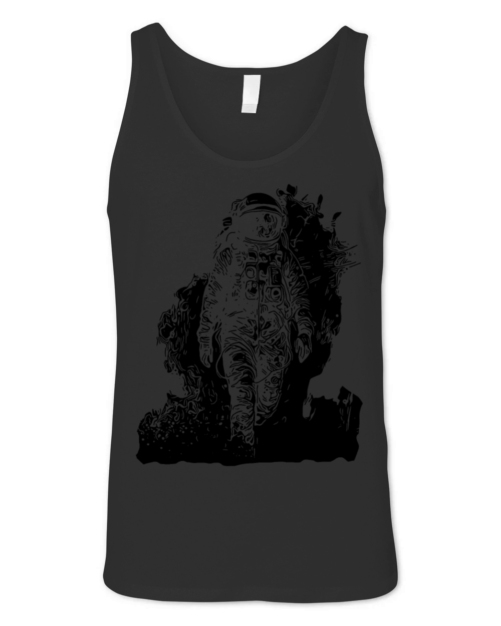 Vintager Astronaut Walks In The Moondust Nebula Unisex Jersey Tank