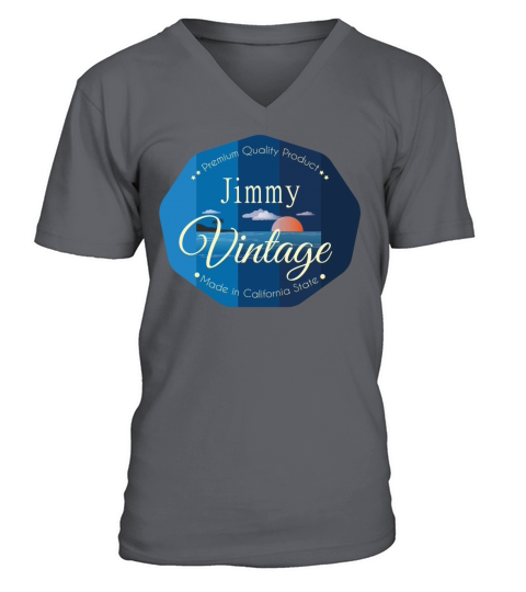 Jimmy First Name Vintage Blue V-Neck T-shirt