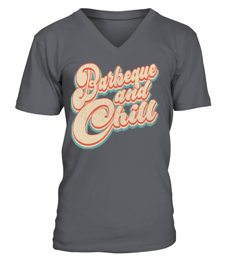 Vintage Classic Barbeque and Chill Patriotic 4th o V-Neck T-shirt