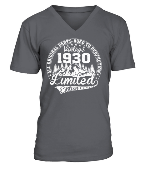 Vintage Limited Edition Made In 1930 Birthday Gift V-Neck T-shirt