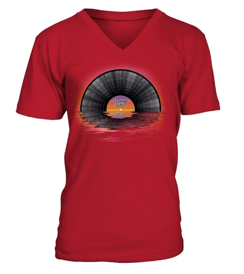 Vintage Vibes Vinyl Record Collector V-Neck T-shirt