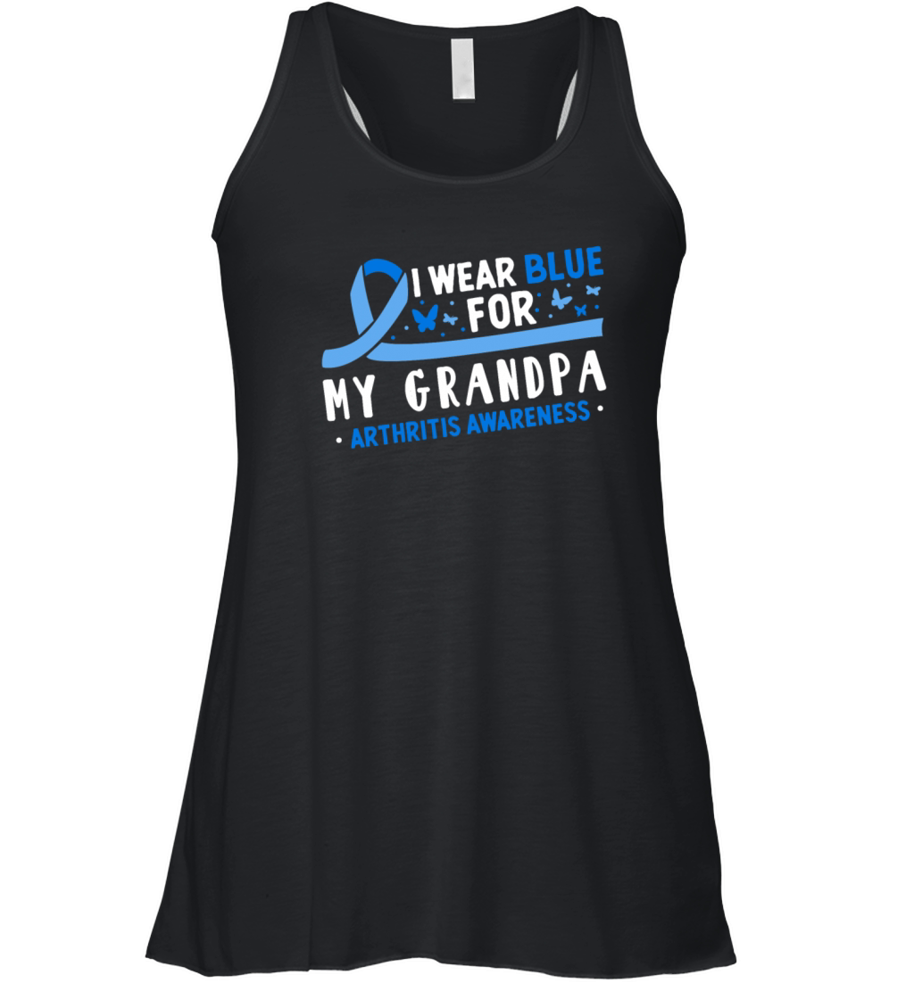 I Wear Blue For My Grandpa Arthritis Awareness Women's Flowy Tank Top