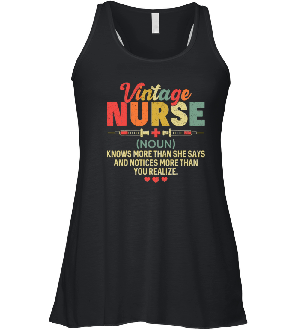 Vintage Nurse Definition Hospital Women's Flowy Tank Top
