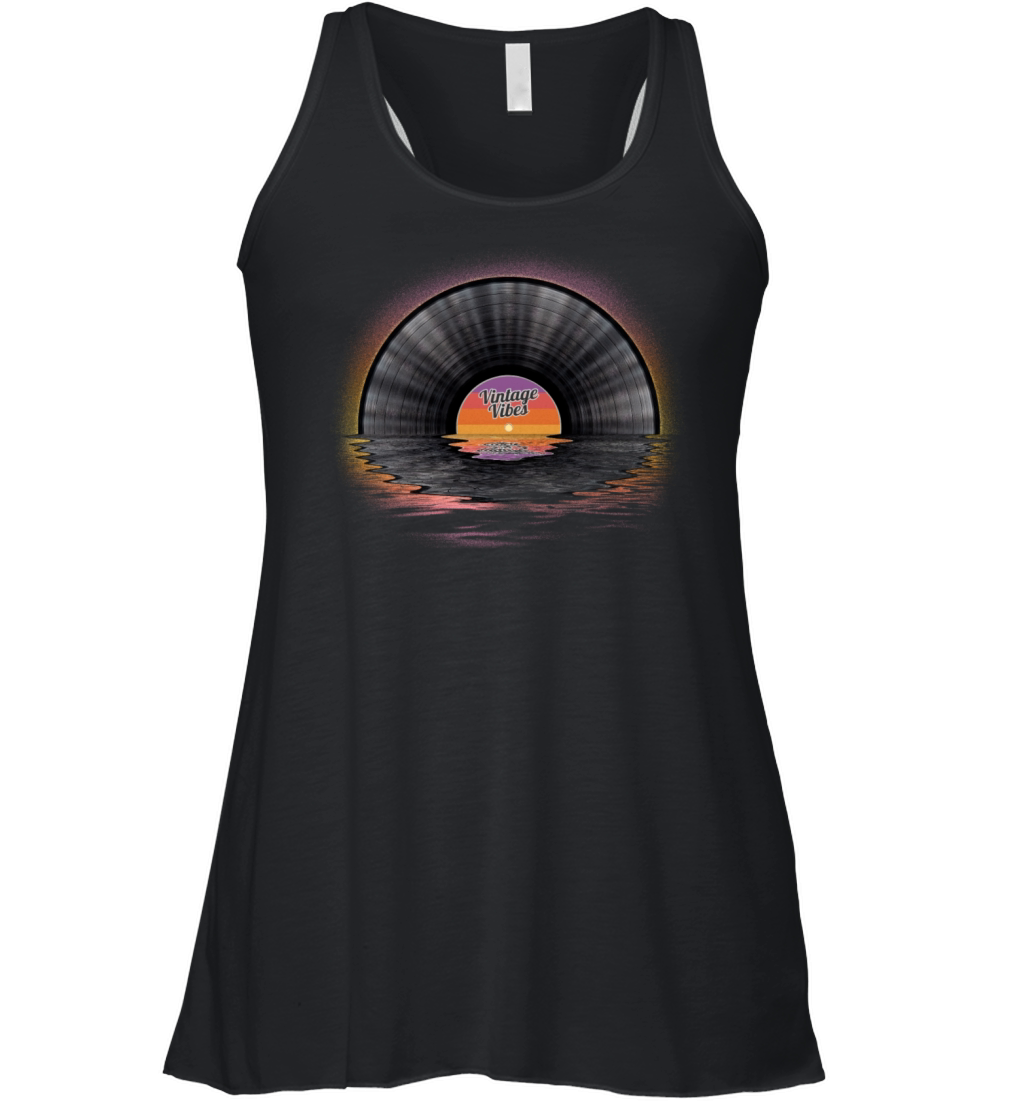 Vintage Vibes Vinyl Record Collector Women's Flowy Tank Top