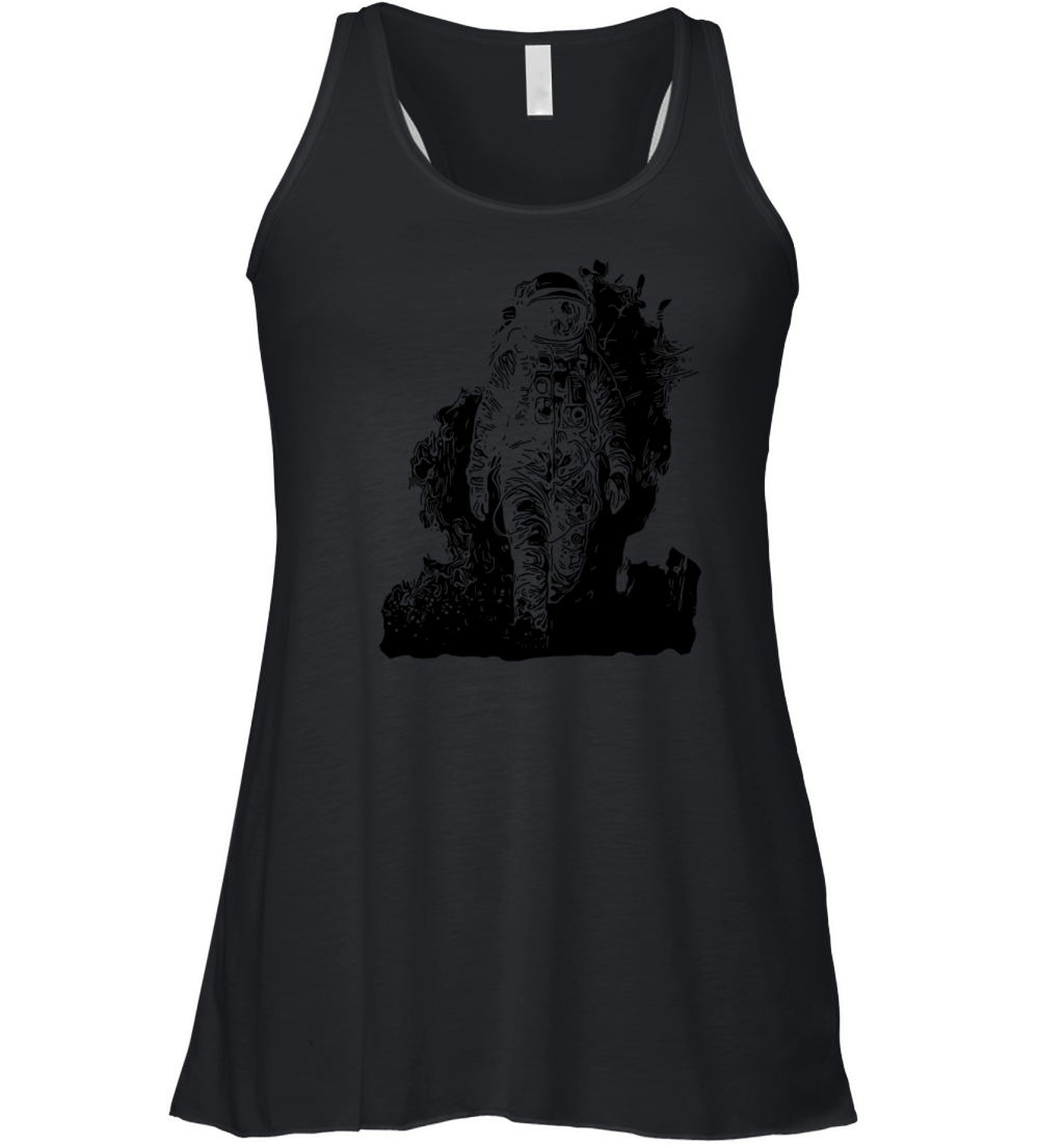 Vintager Astronaut Walks In The Moondust Nebula Women's Flowy Tank Top