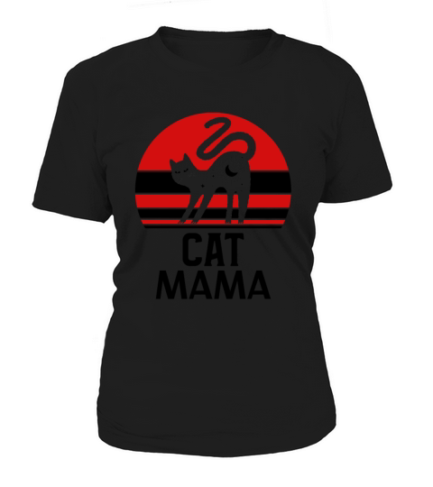Cat Mama Vintage 80s Style Retro Graphic Tee Women's T-Shirt