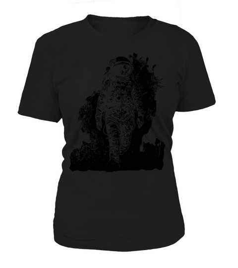 Vintager Astronaut Walks In The Moondust Nebula Women's T-Shirt